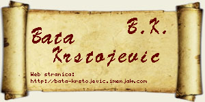 Bata Krstojević vizit kartica